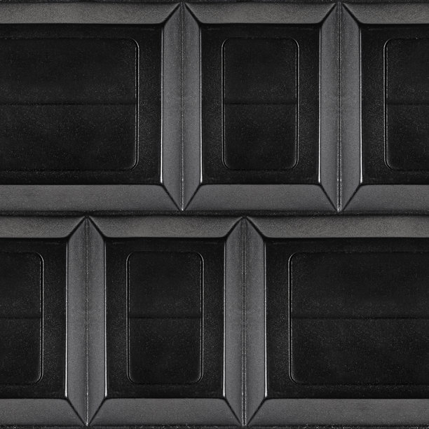 无缝4K黑色塑料科技瓷砖面板表面纹理材料照片。图片下载