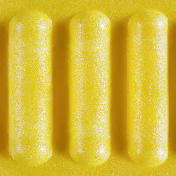 无缝的4K照片纹理材料，黄色波纹塑料表面。图片下载