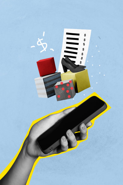 垂直照片拼贴，手持手机设备在线黑色星期五订单支付，鞋子高跟鞋堆叠在涂漆背景上。图片下载