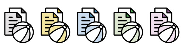 插图图标素材集：运动护理文件图片下载