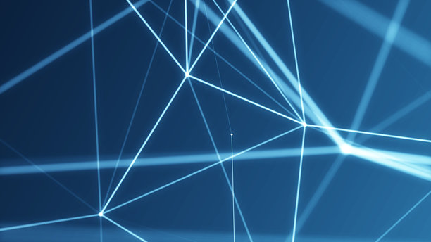 抽象数字流动粒子。网络连接背景。大数据可视化。科技背景。3D渲染。4K照片图片下载