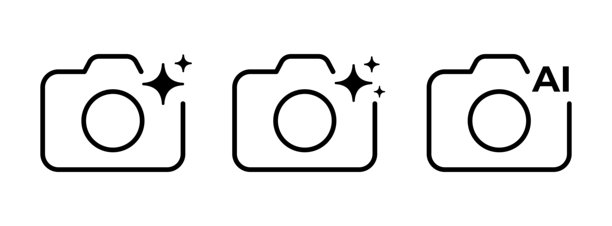 AI相机图标。用于图像搜索或照片的人工智能应用工具，矢量符号。图片下载