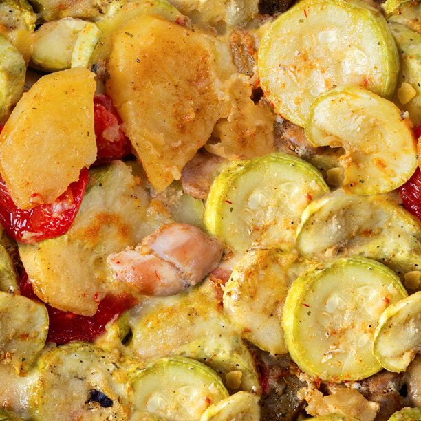 无缝4K照片纹理的西葫芦、肉类和蔬菜。图片下载