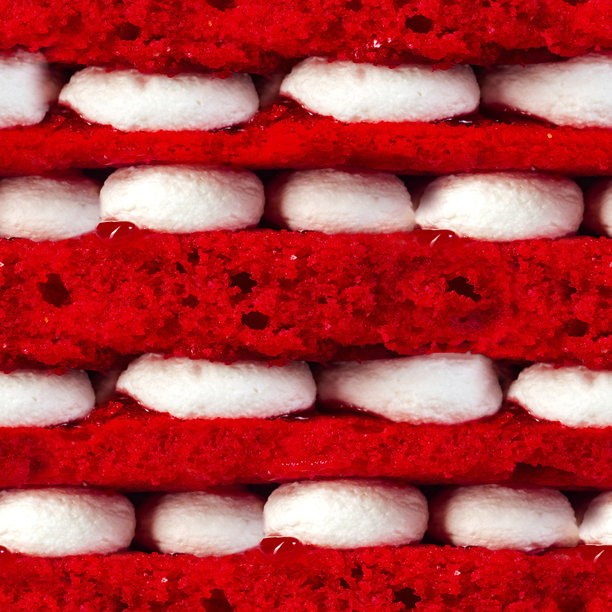 无缝的4K棉花糖蛋糕与果酱的照片纹理。图片下载