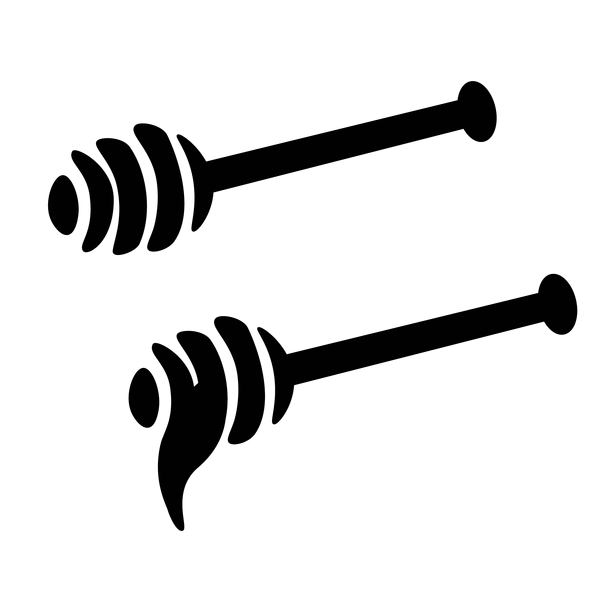 蜂蜜勺子孤立。矢量图形线条插图。木勺与糖浆滴落的草图。横幅、海报、包装纸、贴纸、印刷品、现代纺织设计。图片下载