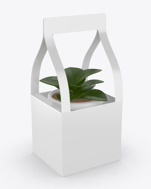 空白植物盆栽纸包装袋。图片下载