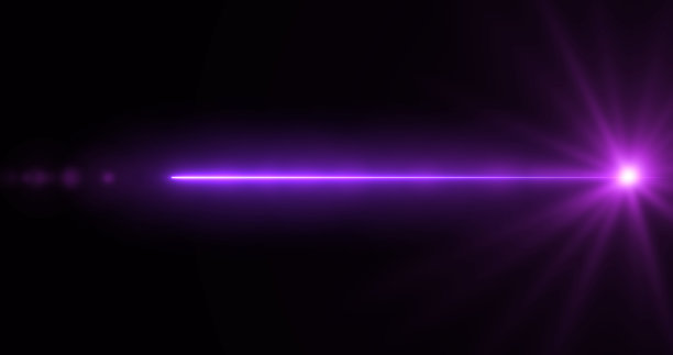 3D镜头光晕真实线条在黑色背景上的叠加视觉特效素材。光晕泄漏失焦光束相机闪光。现代光线条魔幻发光幻想背景。明亮的爆发照明。图片下载