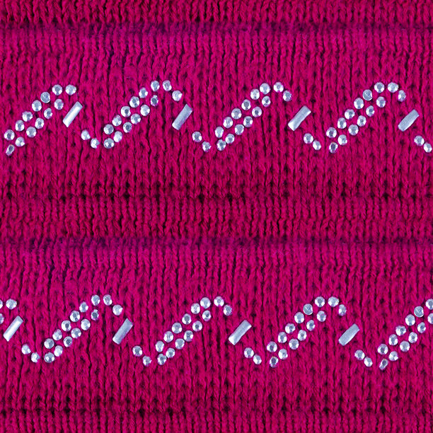 无缝的4K照片纹理，展示了鲜艳粉色的编织毛衣，点缀着闪光珠子。图片下载