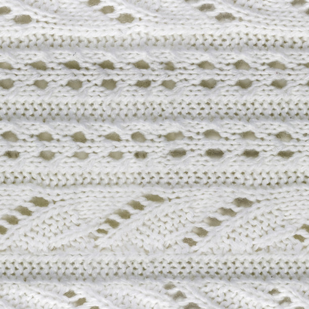 无缝4K照片纹理，白色编织针织毛衣，带有装饰。图片下载