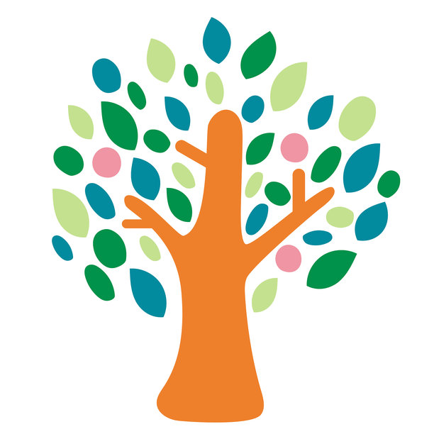 可爱又生动的树木插图 - 适合儿童和环保设计的素材图片下载