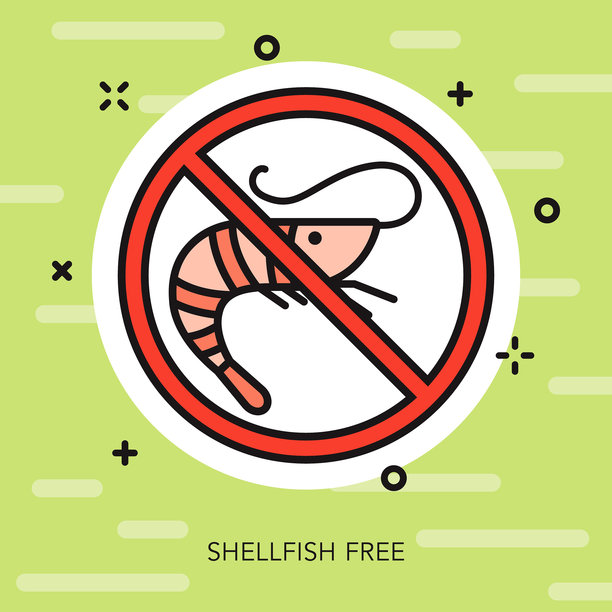 没有海鲜素食细线图标图片下载