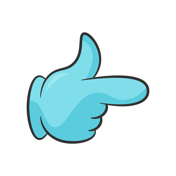 触摸技术卡通人手插画图片下载