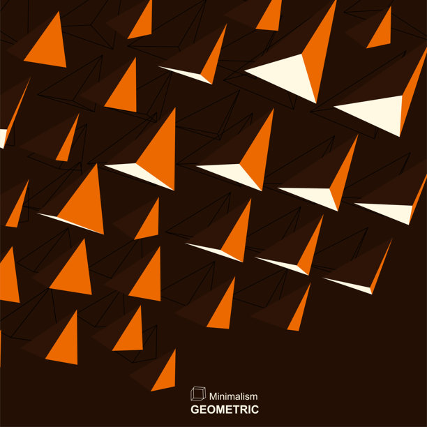 色彩几何极简主义三角形图案背景图片下载