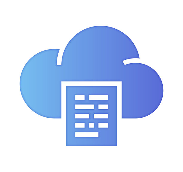 云迁移梯度颜色和剪纸风格图标设计图片下载