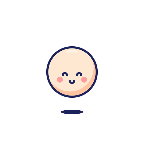 表情符号设计可爱的颜色线条艺术下降阴影图片下载