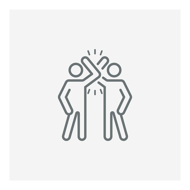 碰肘细线图标图片下载