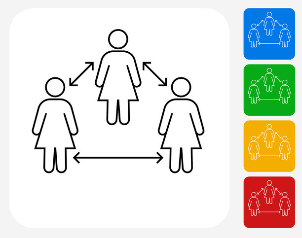 新冠肺炎社交距离图标图片下载