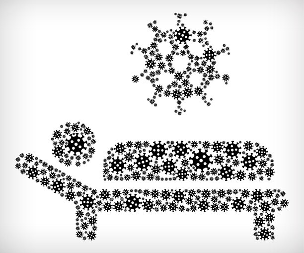 流感冠状病毒图标模式图片下载