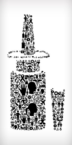 绘制流感冠状病毒图标图案图片下载