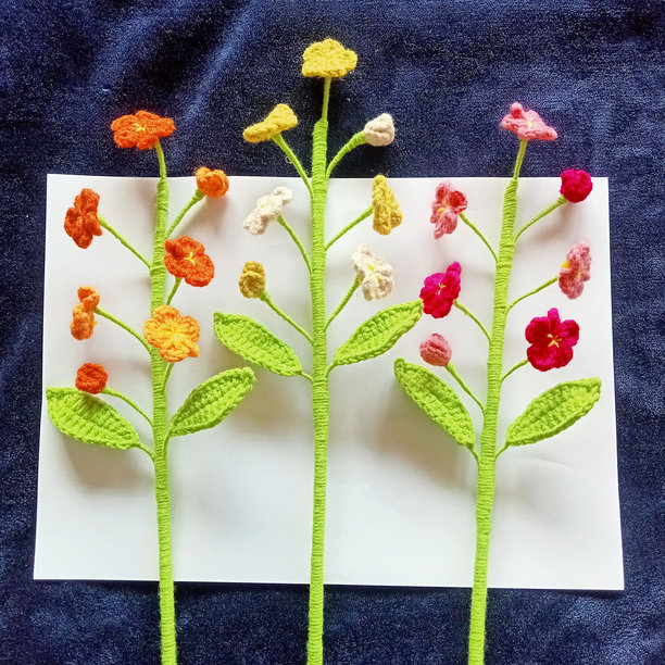 编织花束手工制作，多色纱线，用于插画，背景纹理图像，装饰家居图片下载