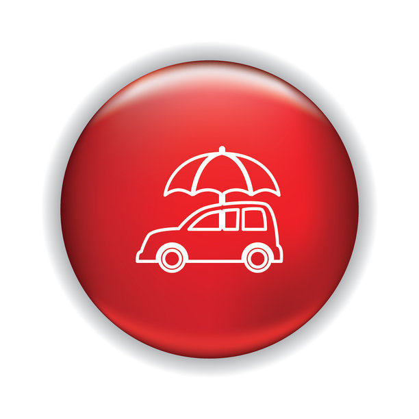 细线图标上闪亮的按钮-汽车保险图片下载