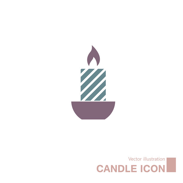 矢量绘制的蜡烛图标。图片下载