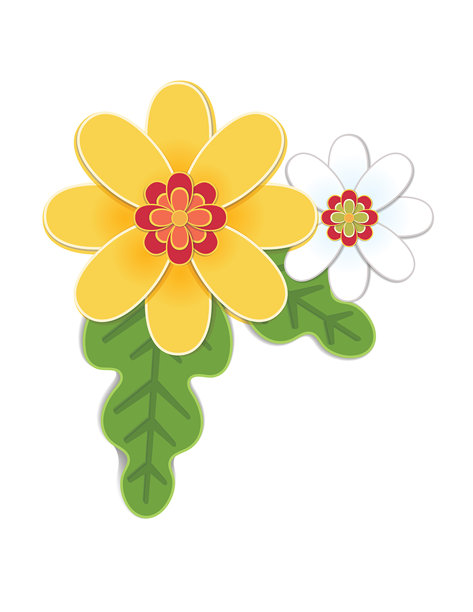 中国新年剪纸花图片下载