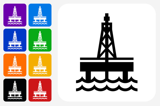 石油钻探图标广场按钮设置图片下载