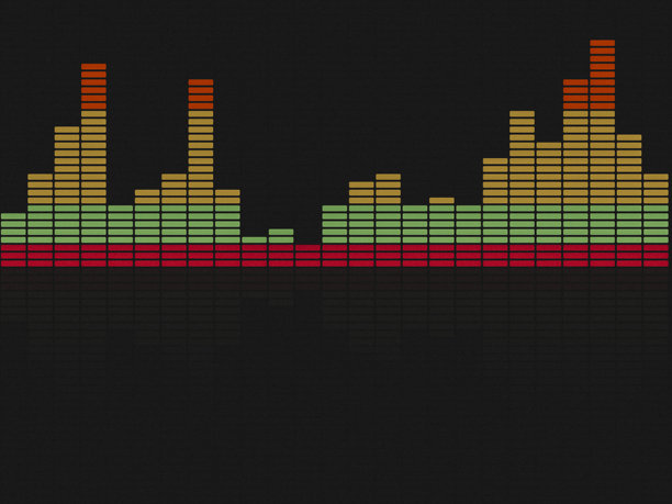 音乐均衡器，音频波形抽象技术背景图片下载