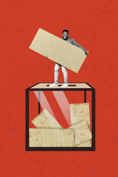 复合趋势艺术作品 3D 草图图像 照片拼贴 透明盒子 收集空白选择 投票意见 小人手持信封图片下载