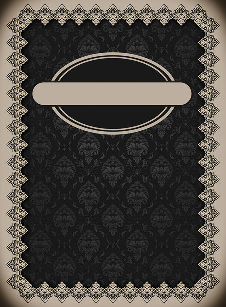 优雅的复古风格背景，带有装饰性花边框。图片下载