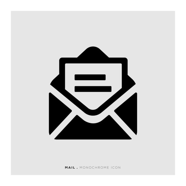 邮件单色图标图片下载