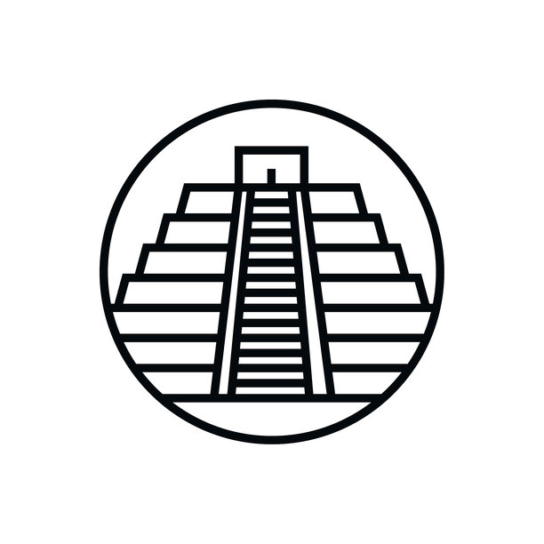 矢量奇琴伊察-轮廓图标图片下载