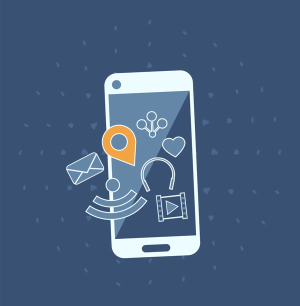 社交网络和移动设备概念图片下载