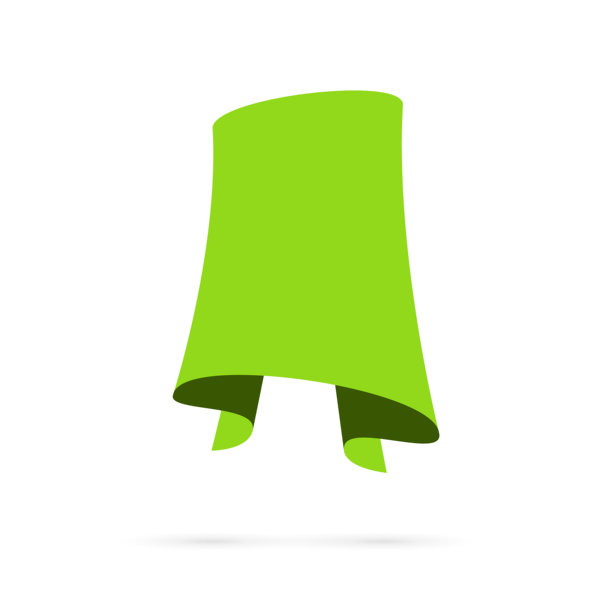 绿色横幅-白色背景上的设计元素图片下载