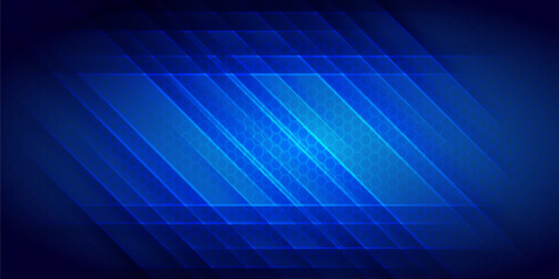 蓝色六角数码技术概念，抽象背景图片下载