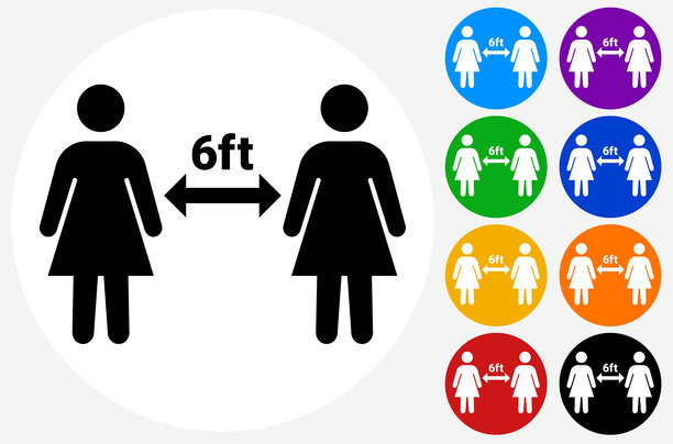 社交距离两人图标图片下载