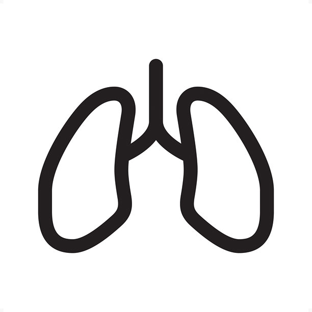 人肺-轮廓图标-像素完美标志图片下载