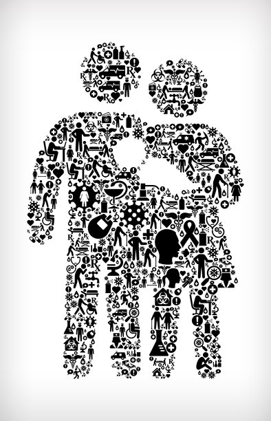 家庭流感冠状病毒图标模式图片下载