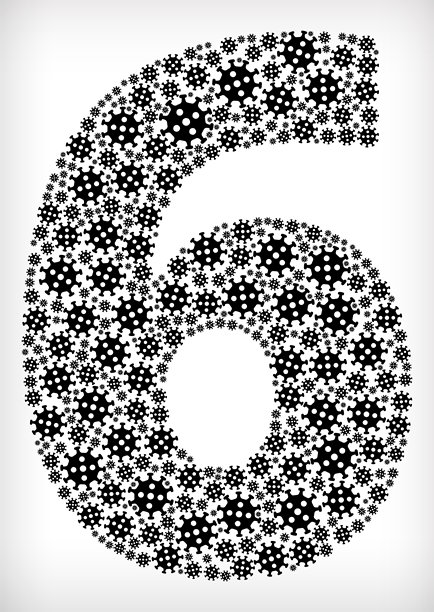 6 .流感冠状病毒图标模式图片下载