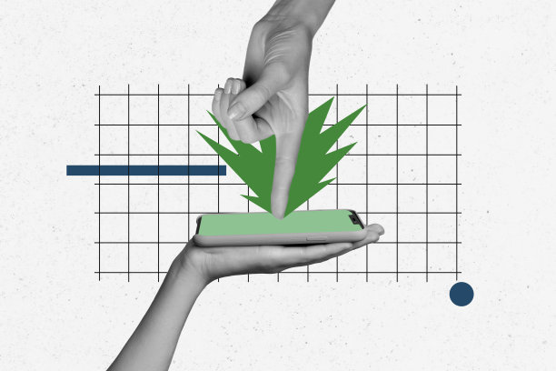 照片拼贴，智能手机，数字设备，现代科技，按压触摸屏，互联网连接，网络，社交媒体图片下载