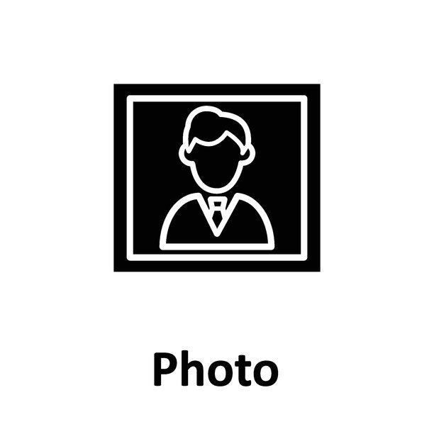 男性，照片轮廓矢量图标，易于修改或编辑图片下载