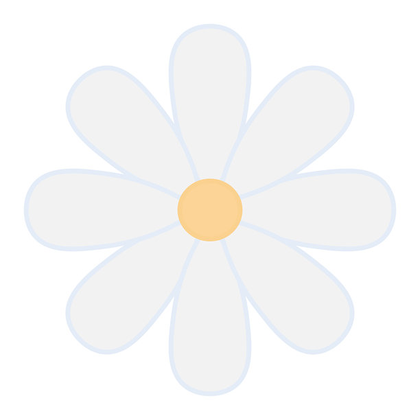 田野洋甘菊。野花，核心周围有椭圆形花瓣。矢量插图。扁平风格。图片下载