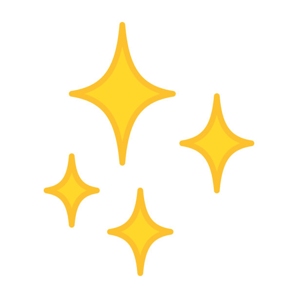 闪闪发光的星星矢量插图。闪耀的星星图标。耀眼明亮的派对灯光素材。图片下载