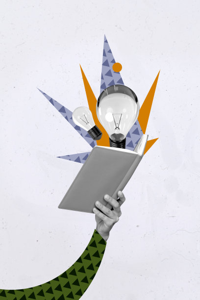 海报趋势草图模板 3D 照片拼贴 手握打开的书籍 图书馆 阅读 知识 教育 创意 想法 逻辑 创意挑战 拼图图片下载