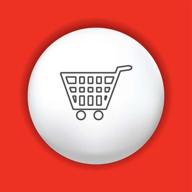 在闪亮的按钮上的细线图标-网站元素图片下载