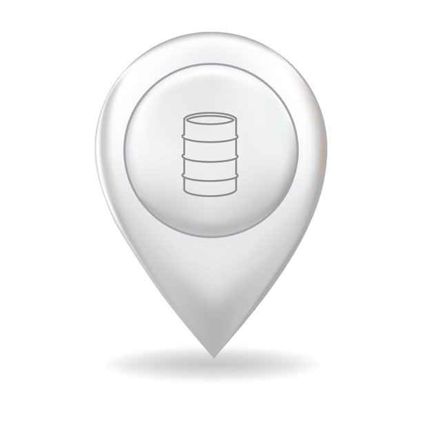 细线图标上的地图指针针-燃料工业图片下载