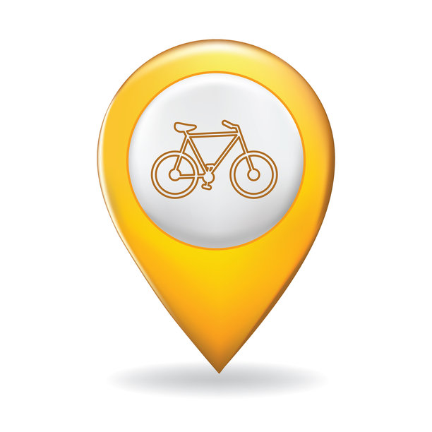 在地图上的细线图标指针引脚-运输图片下载