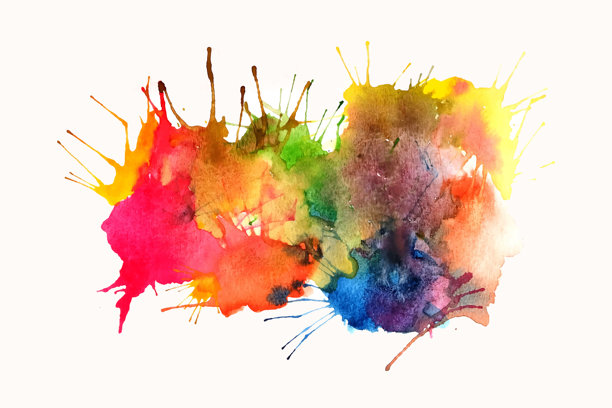 矢量抽象水彩飞溅背景。图片下载