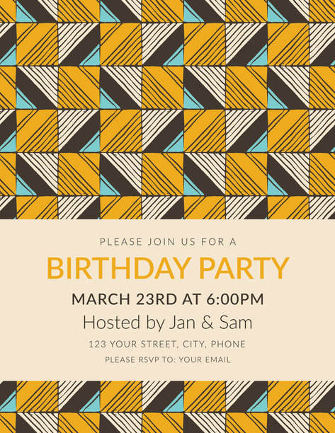 派对邀请模板在一个抽象的背景图片下载